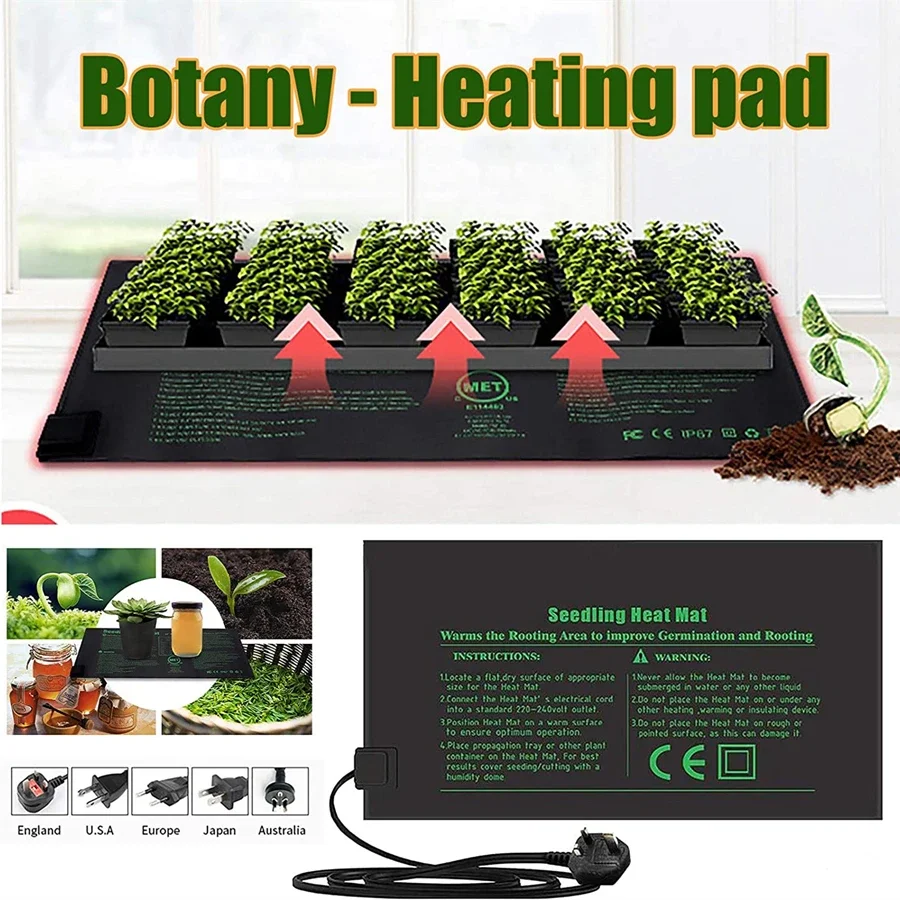 4 Sizes 220V EU Plug Seedling  - Heat Mat Seedling reseña y precio