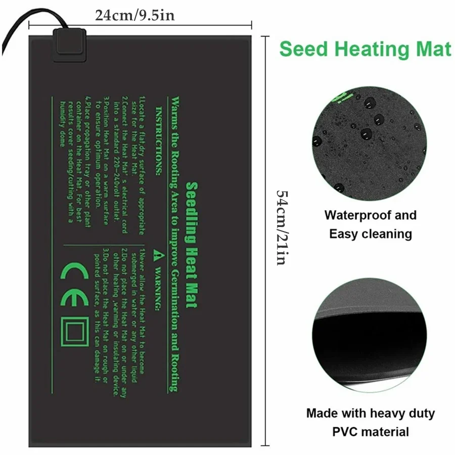 4 Sizes 220V EU Plug Seedling  - Heat Mat Seedling reseña y precio