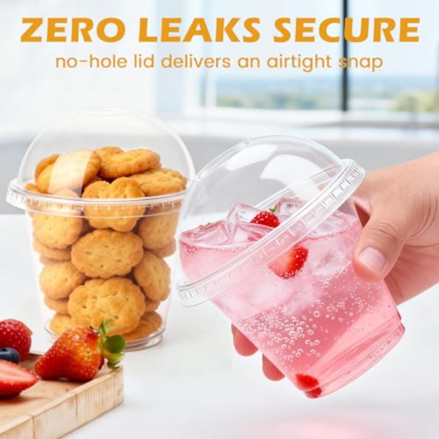 200 Pack 9 oz Clear Plastic Cu - Plastic Dome Clear reseña y precio