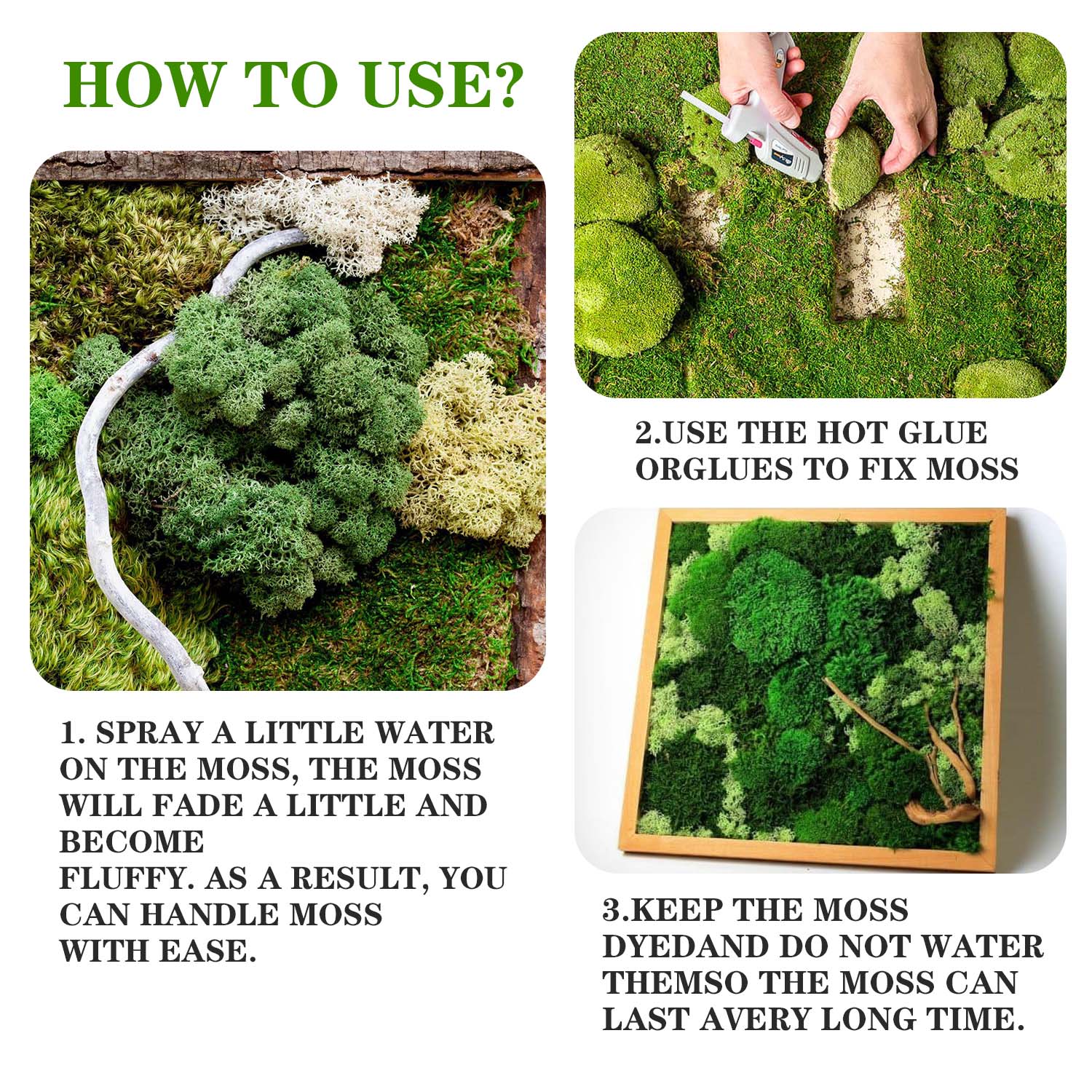 Artificial Green Plants Eterna - Sphagnum Moss Dry reseña y precio