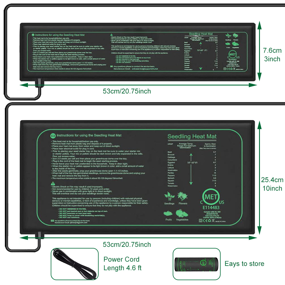 10/25/50CM Seedling Heat Mat I - Rooting Gel Clone reseña y precio