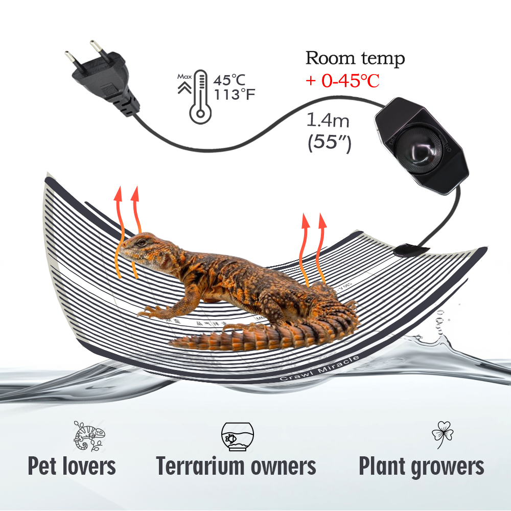 5W 15W 25W 35W Graphene Reptil - Heat Mat Seedling reseña y precio