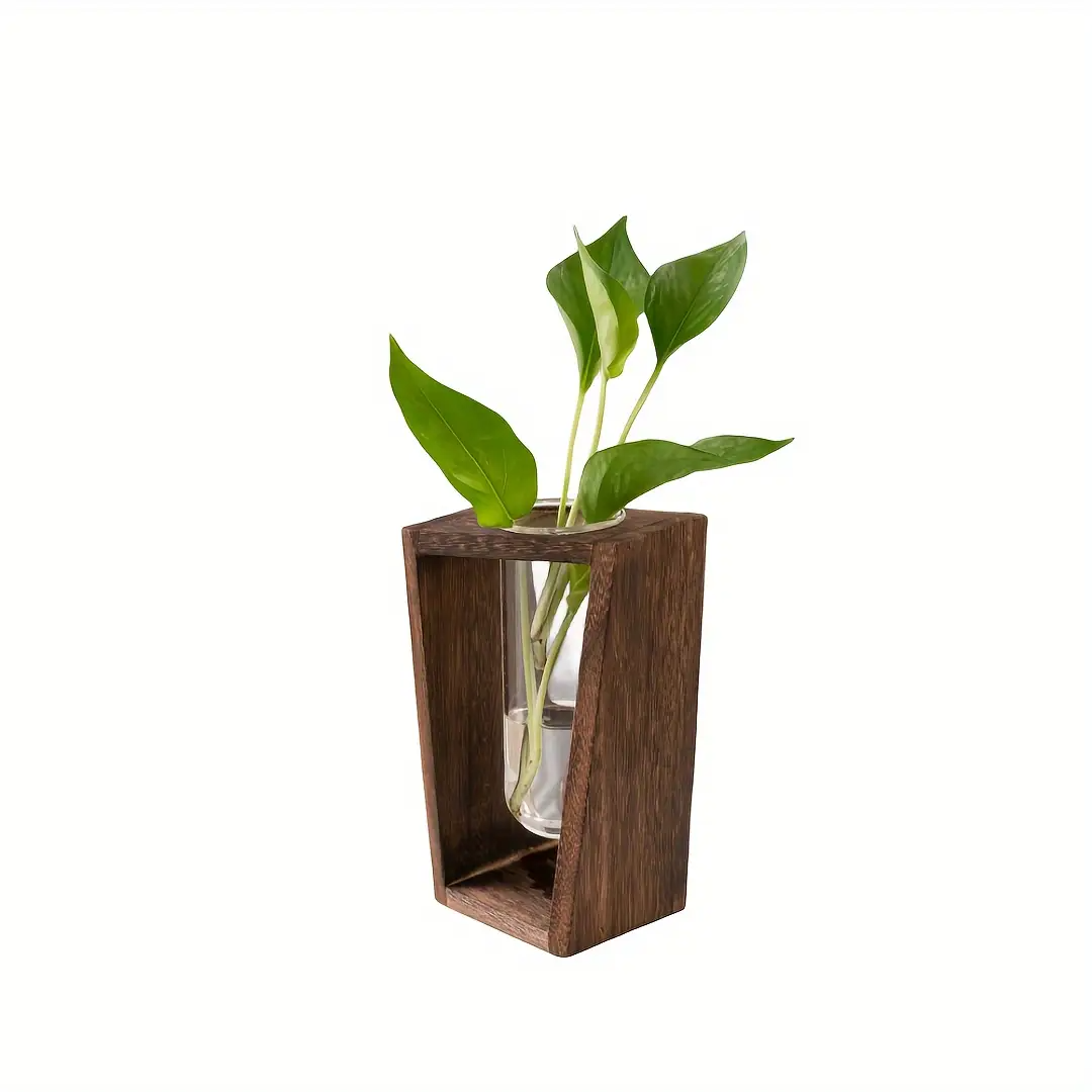 Modern Wood Propagation Vase - - Propagation Station Vase reseña y precio