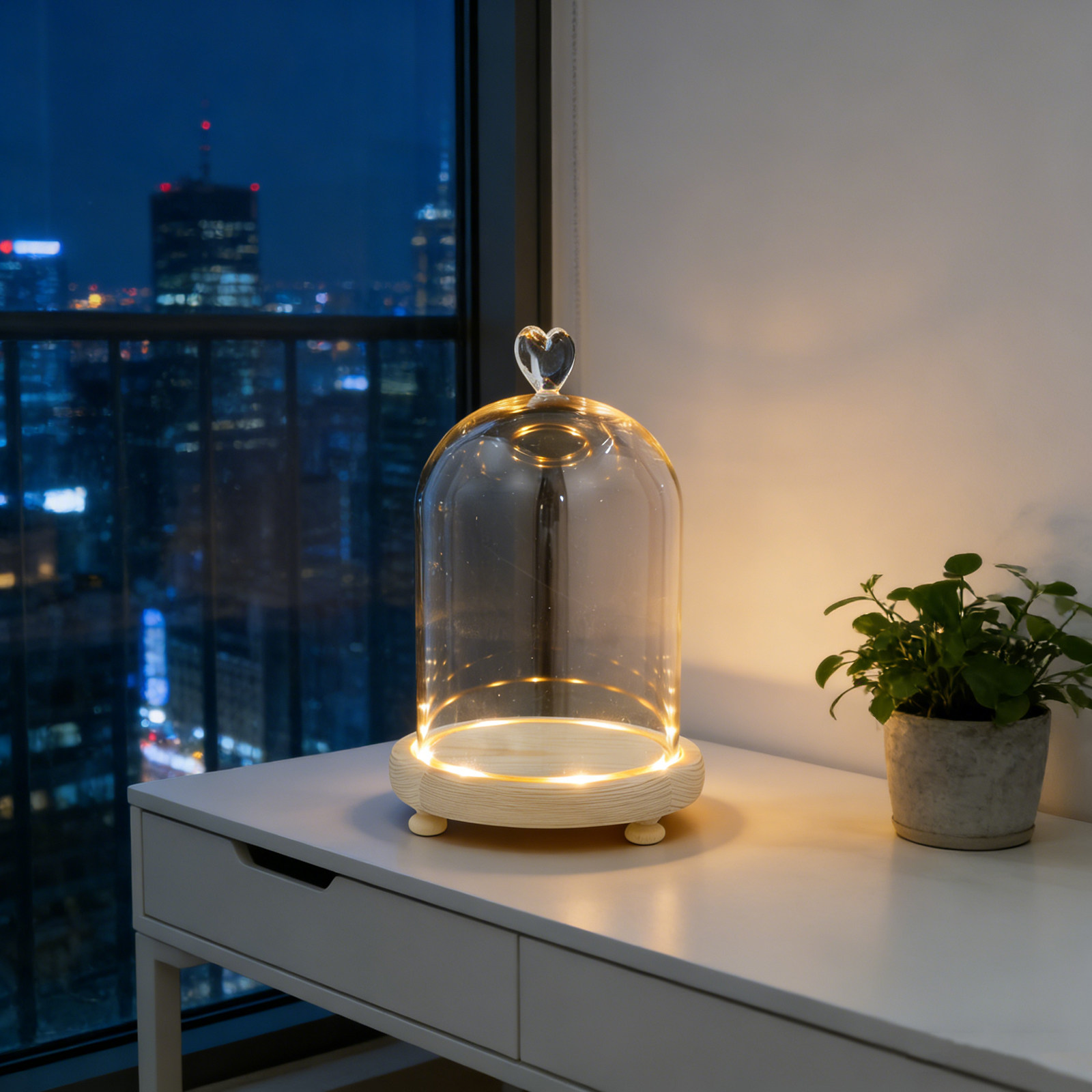 Heart Shaped Glass Dome Cloche - Plastic Dome Clear reseña y precio