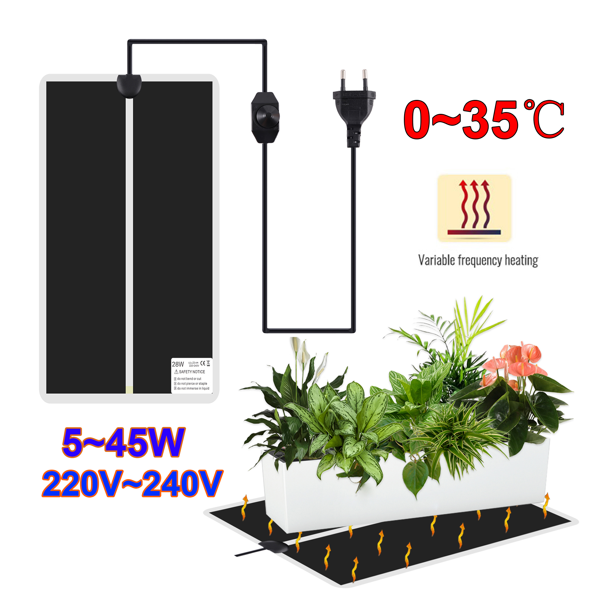 5~45W Seedling Heat Mat 220V~2 - Heat Mat Seedling reseña y precio