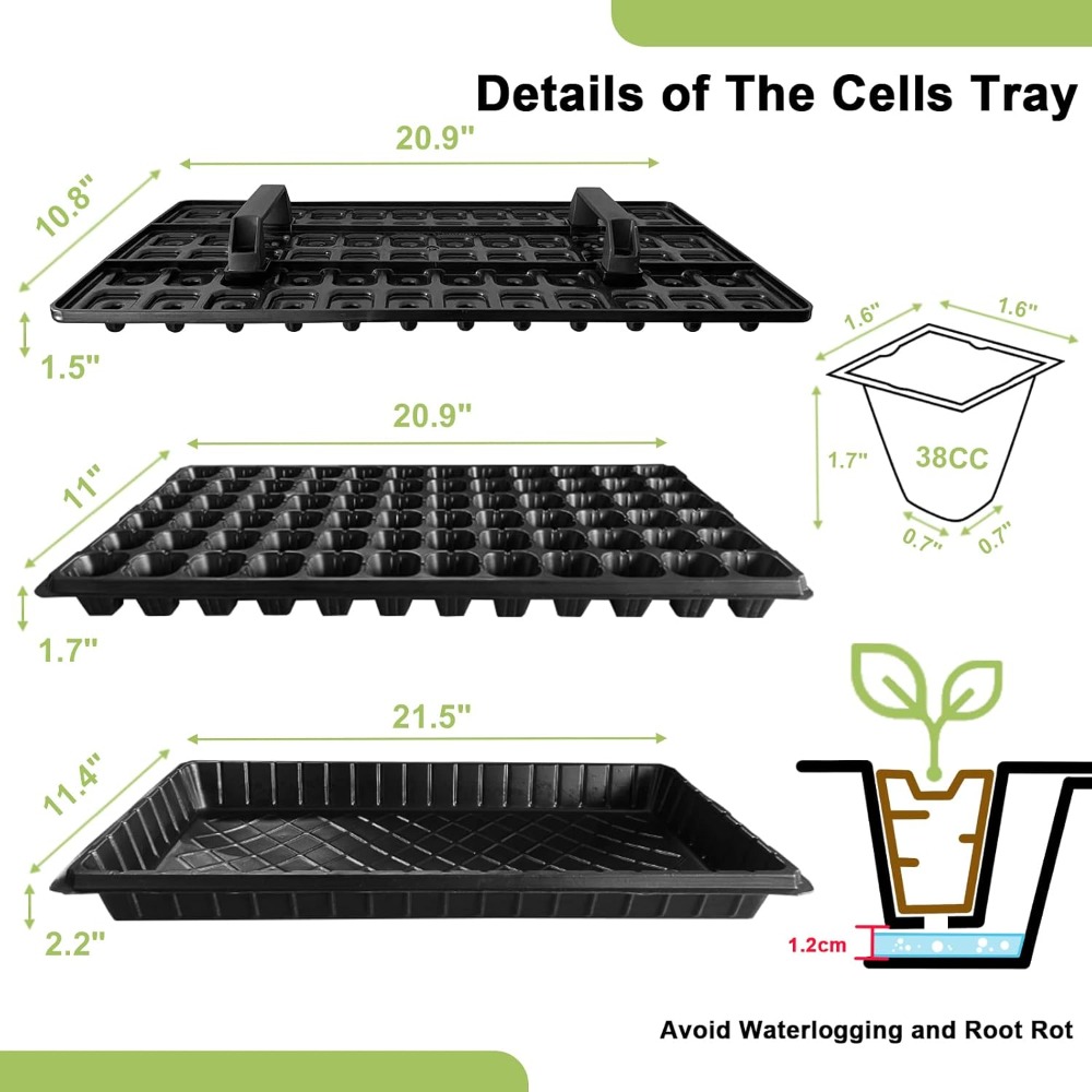 72 Cell Seed Starter Trays wit - Propagation Tray 72 reseña y precio