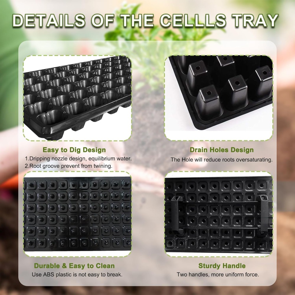 72 Cell Seed Starter Trays wit - Propagation Tray 72 reseña y precio