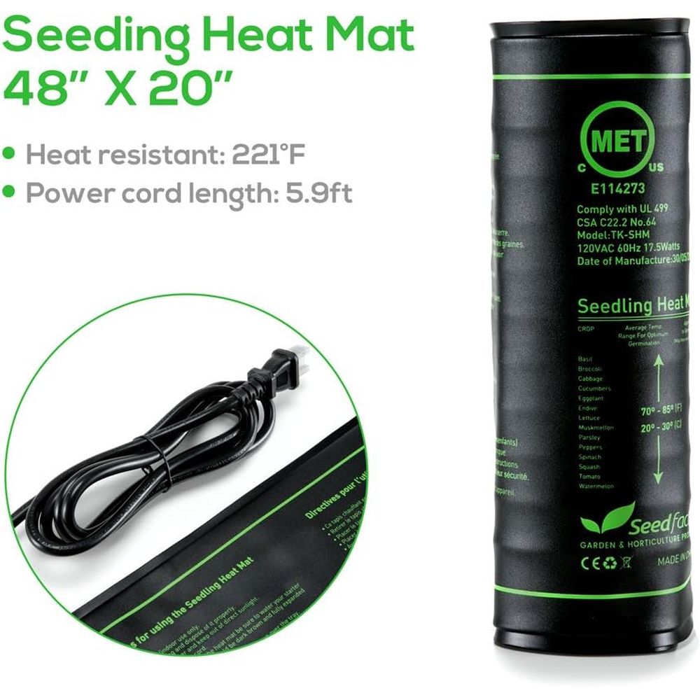 Certified Seedling Heat Mat, W - Heat Mat Seedling reseña y precio
