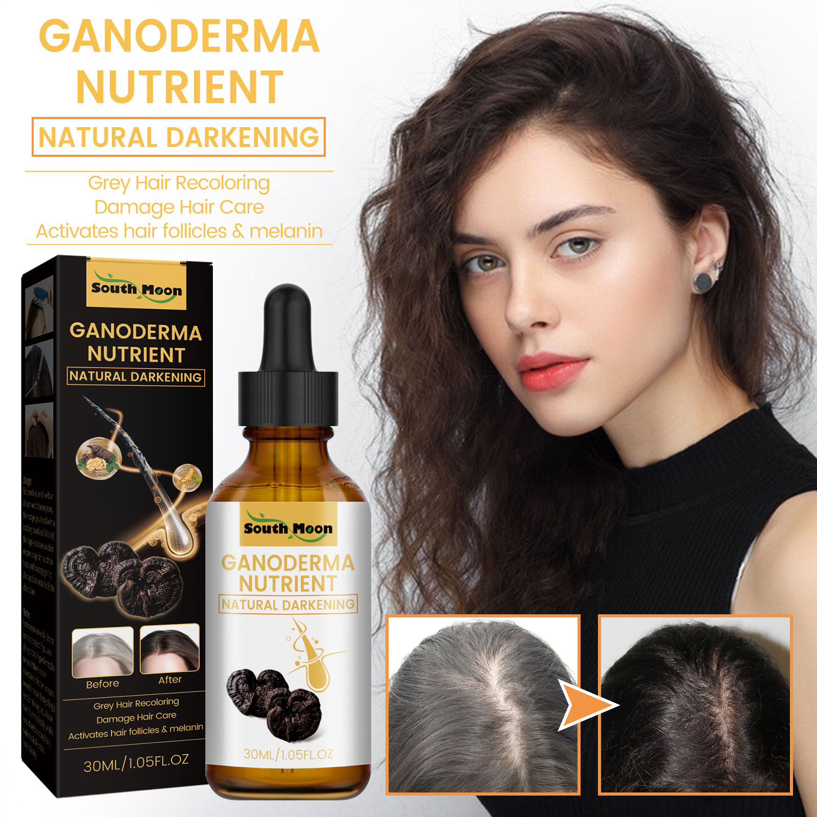 Black Ganoderma Lucidum Hair L - Root Stimulator Liquid reseña y precio
