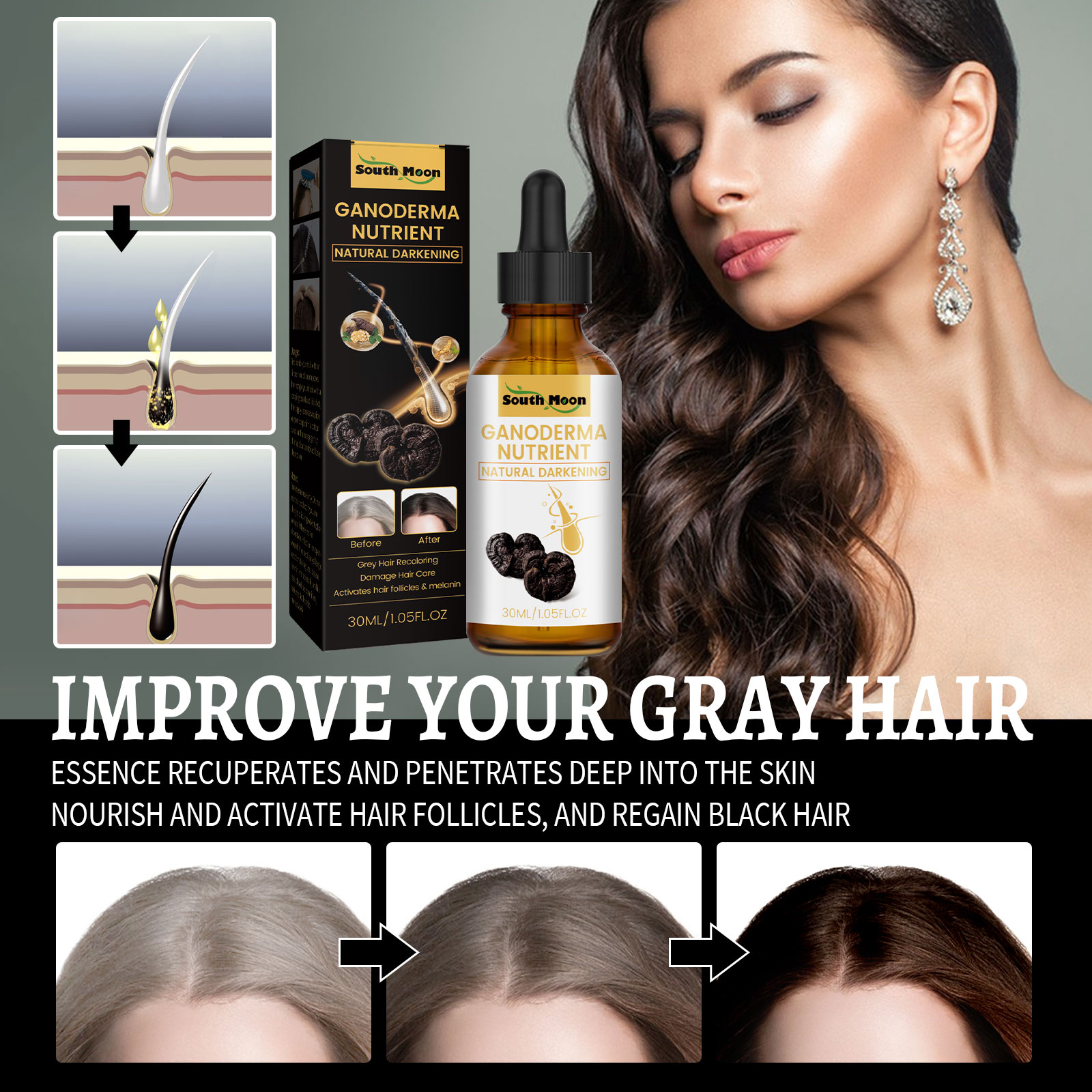Black Ganoderma Lucidum Hair L - Root Stimulator Liquid reseña y precio
