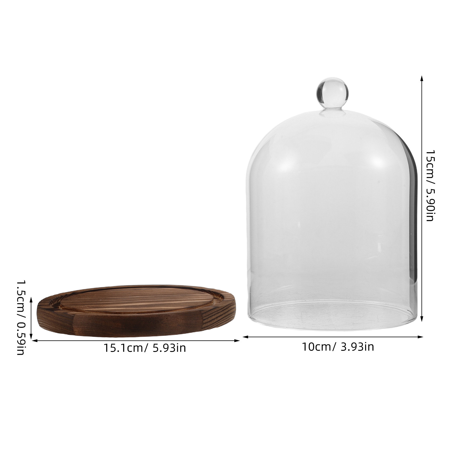Clear Glass Bell Jar Dome for  - Plastic Dome Clear reseña y precio