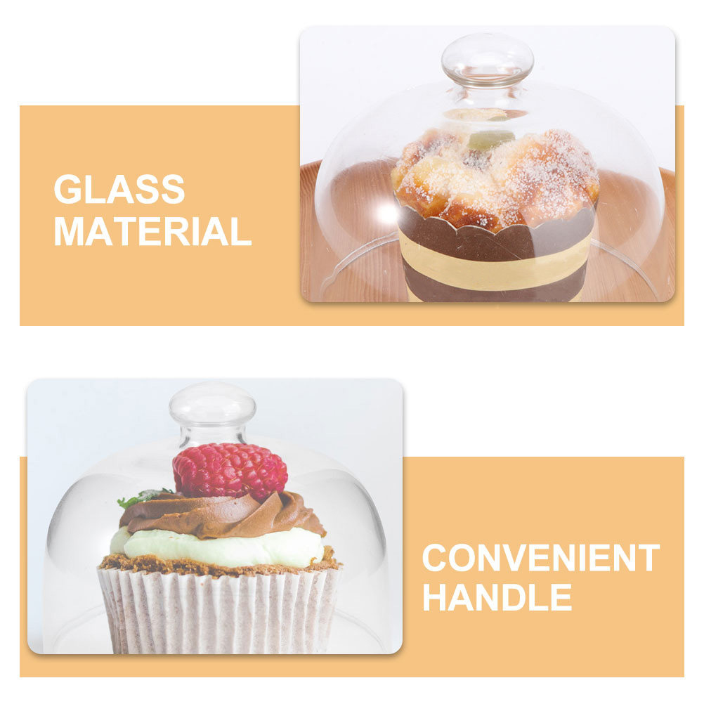 2Pcs Transparent Glass Cake Do - Plastic Dome Clear reseña y precio