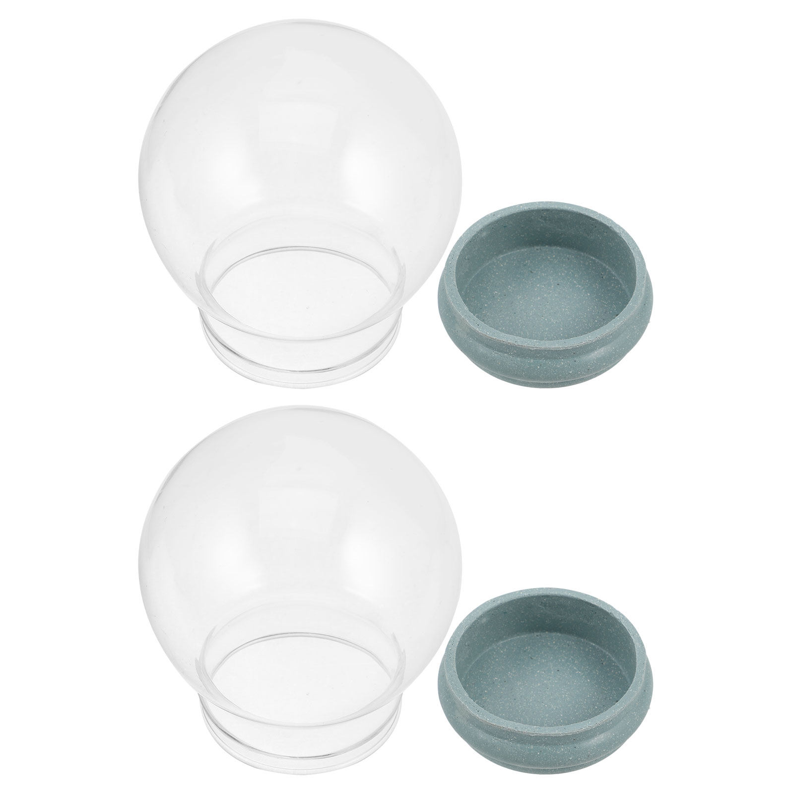 2Pcs Glass Snow Globe Clear Do - Plastic Dome Clear reseña y precio