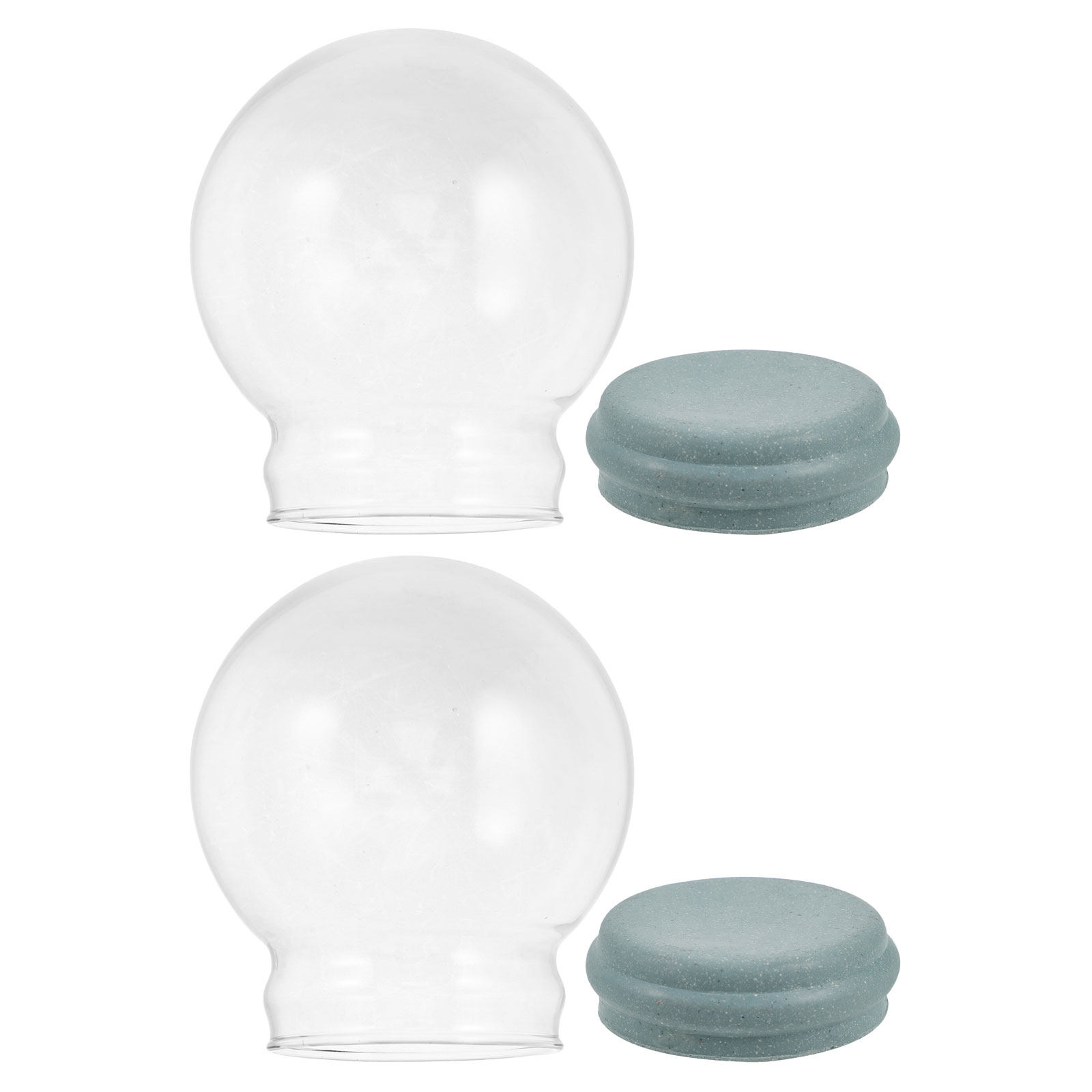 2Pcs Glass Snow Globe Clear Do - Plastic Dome Clear reseña y precio