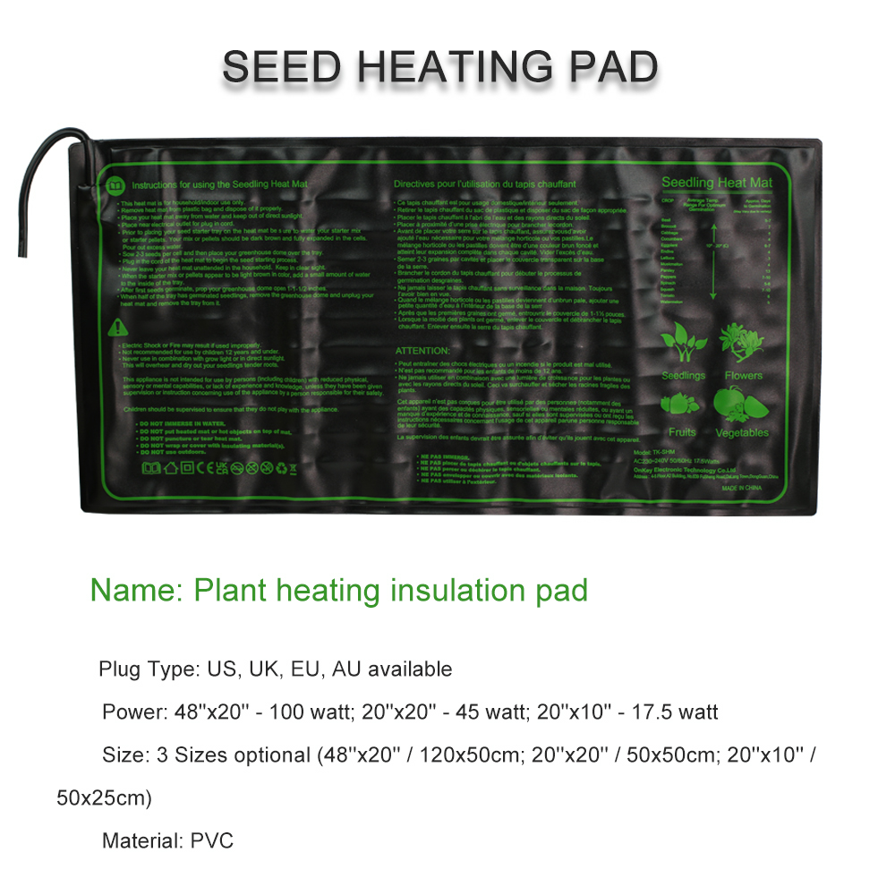 Seedling Heating Pad 3 Sizes W - Heat Mat Seedling reseña y precio