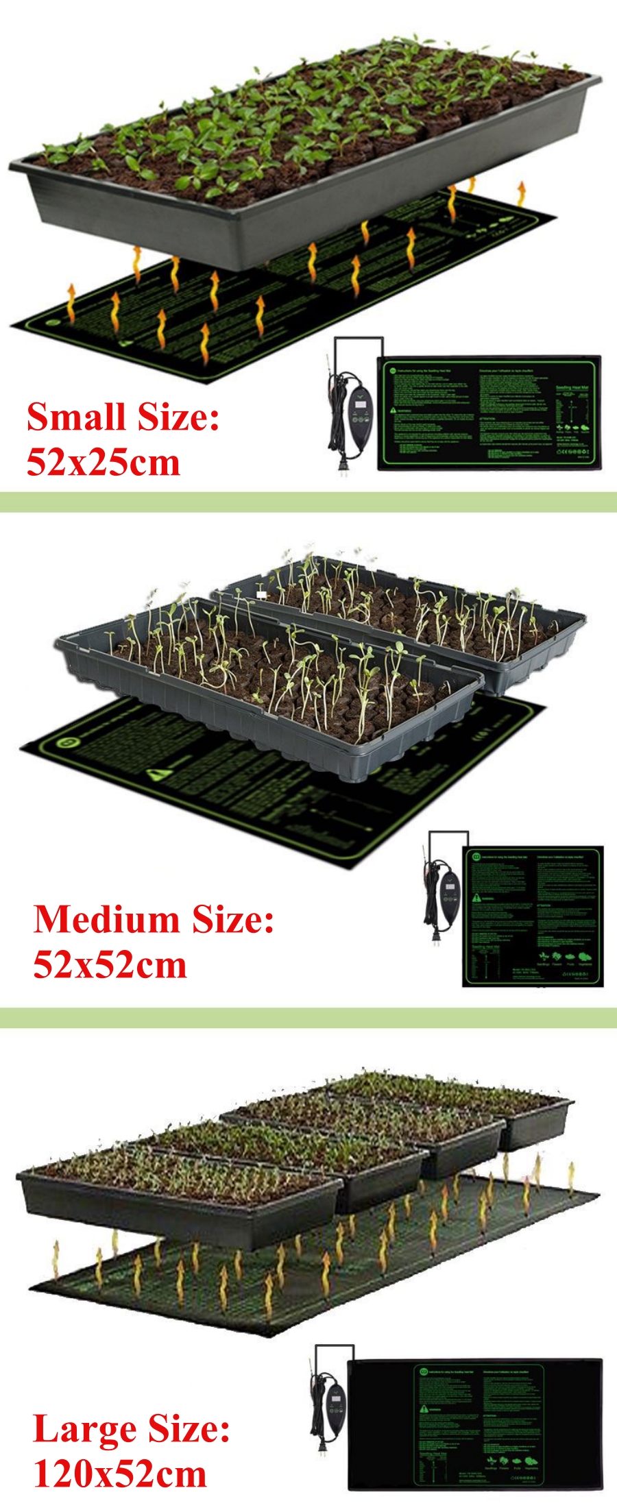 3 Sizes Upgrade Seedling Heat  - Heat Mat Seedling reseña y precio