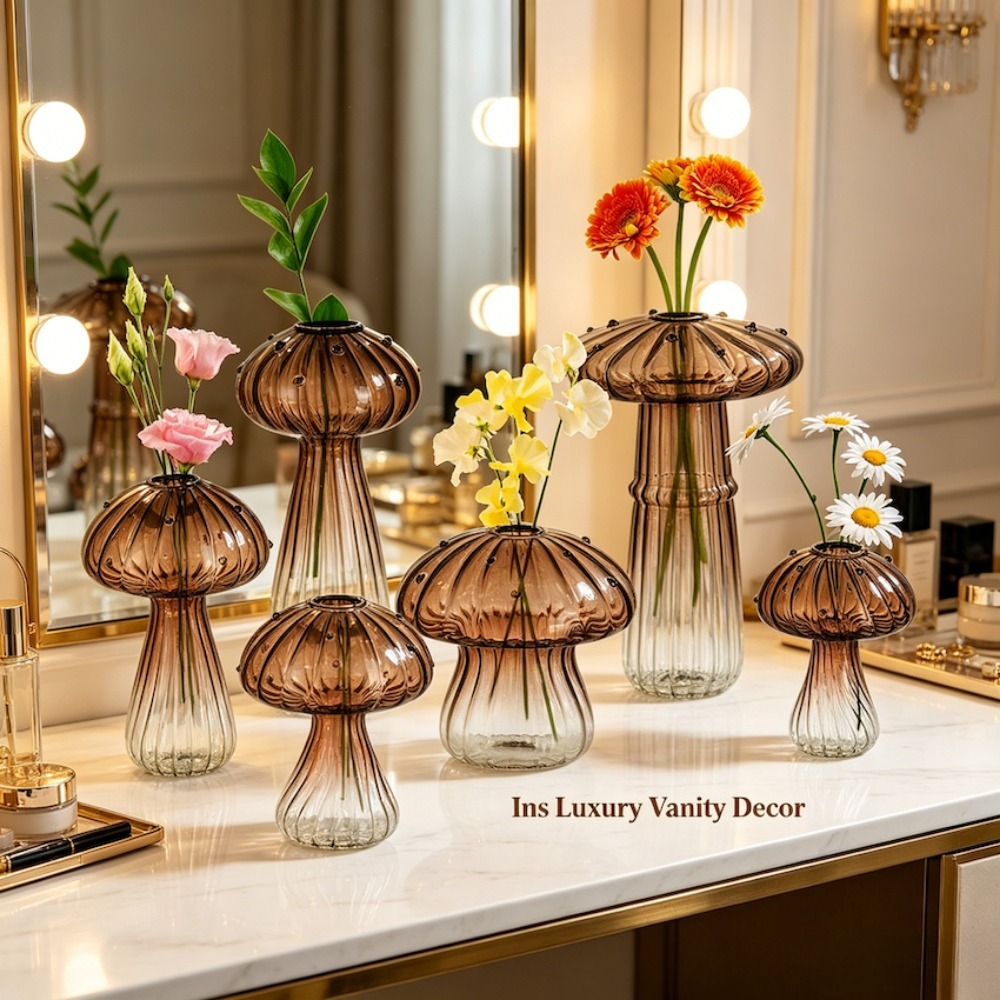 Mushroom‑Design Fluted Glass P - Propagation Station Vase reseña y precio