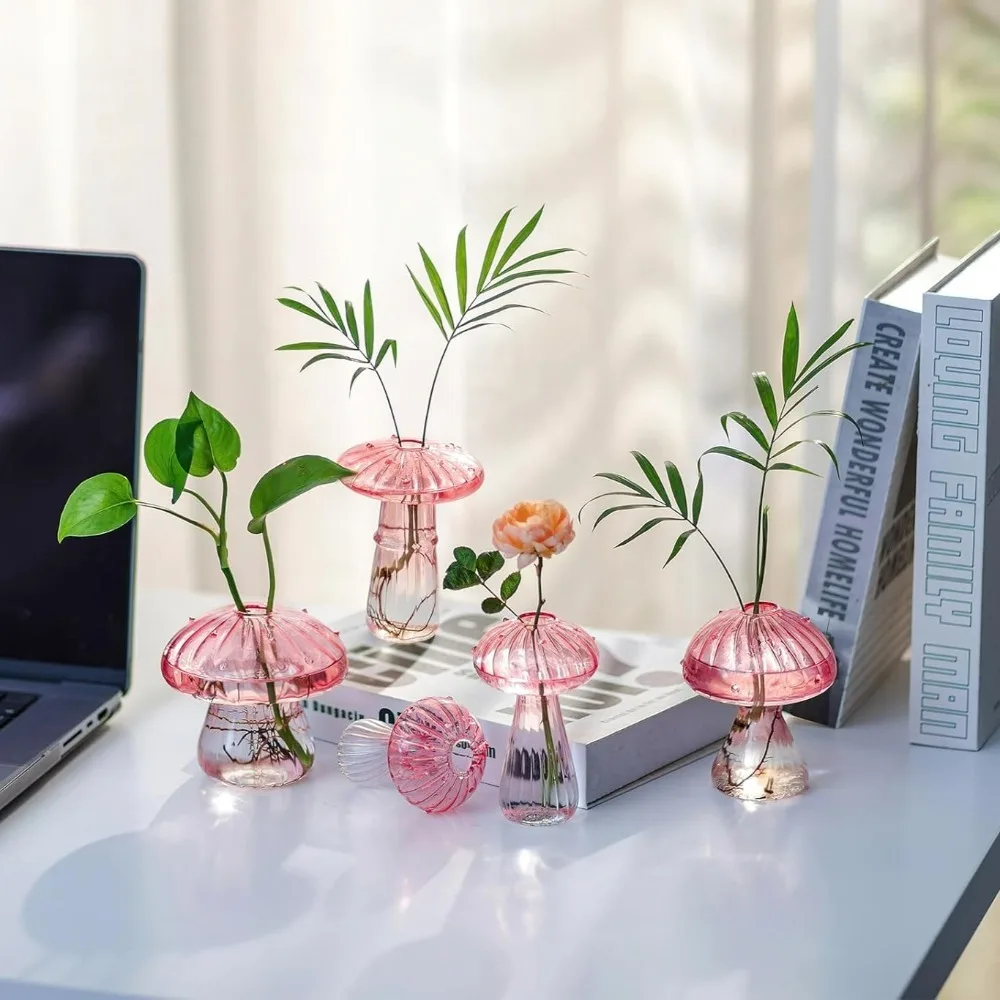 Mushroom‑Design Fluted Glass P - Propagation Station Vase reseña y precio