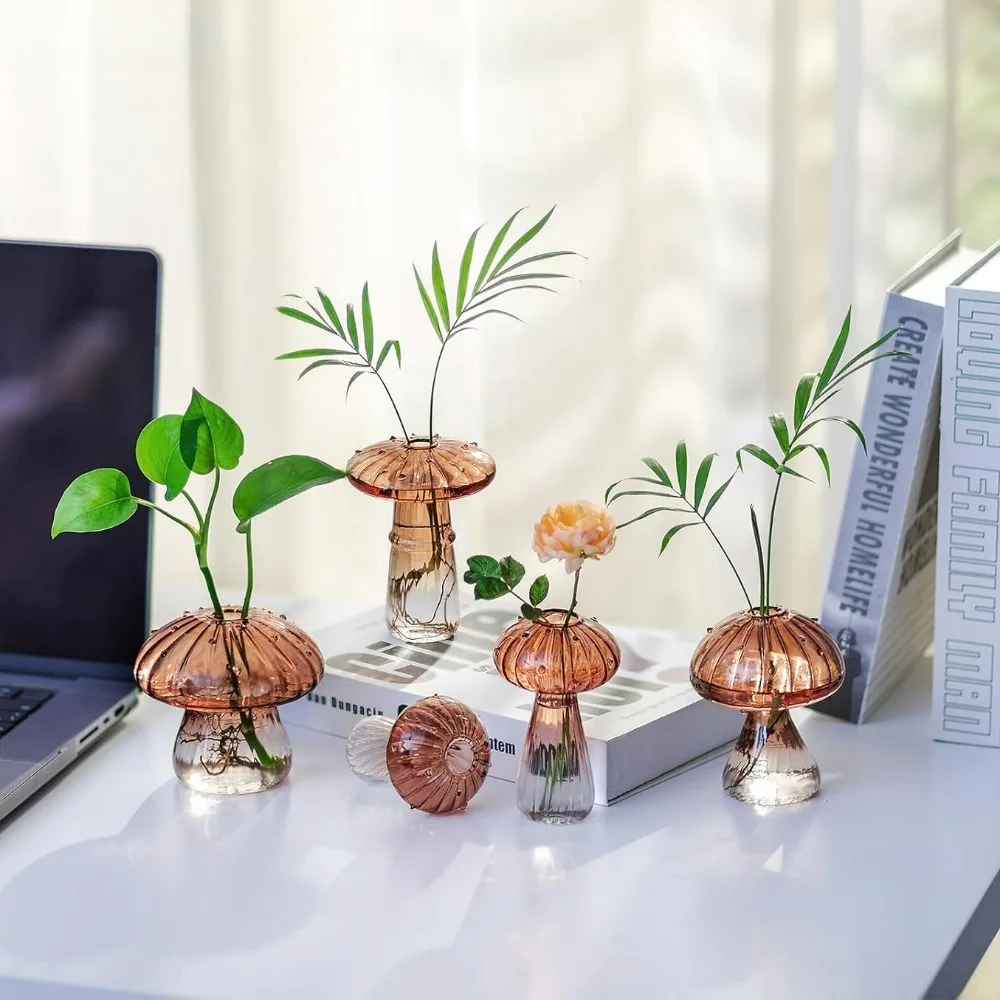 Mushroom‑Design Fluted Glass P - Propagation Station Vase reseña y precio