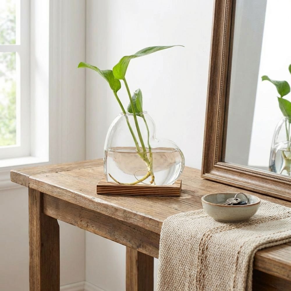 Transparent Hydroponic Glass V - Propagation Station Vase reseña y precio