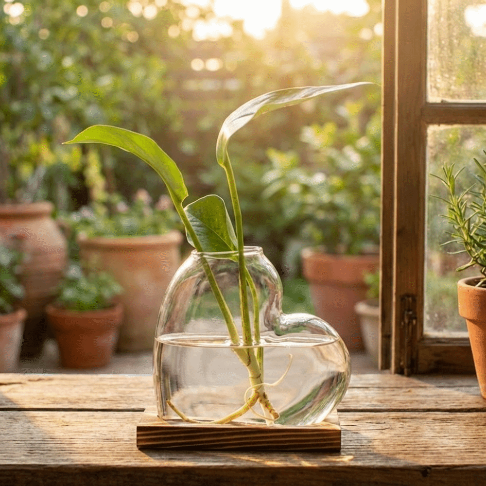 Transparent Hydroponic Glass V - Propagation Station Vase reseña y precio