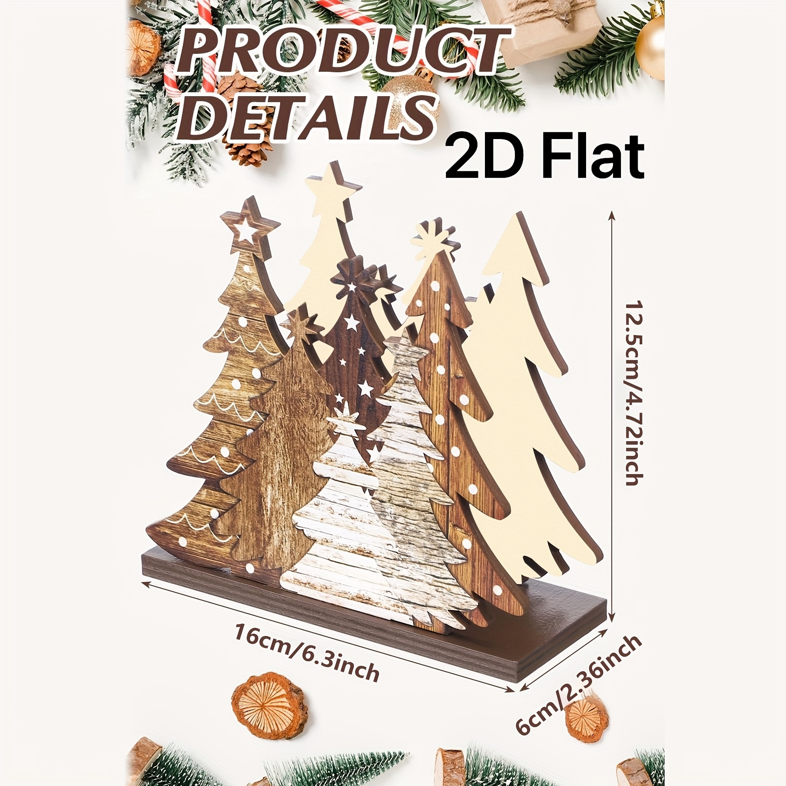 1pc 2D Flat Christmas Tree Tis - Agar Tissue Culture reseña y precio
